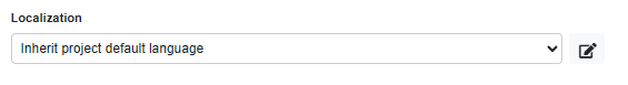 Application language selection field
