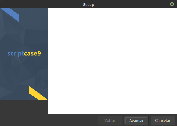 Installation welcome screen