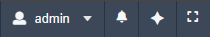 User menu bar