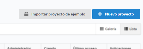 Project display button