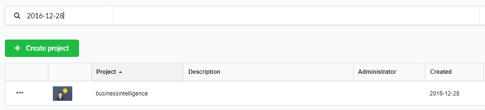 Project display button