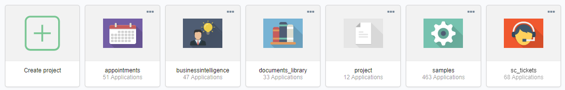 Project display button