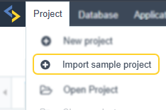 Project creation screen