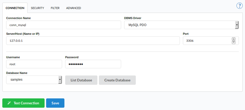 Creation of the project main connection
