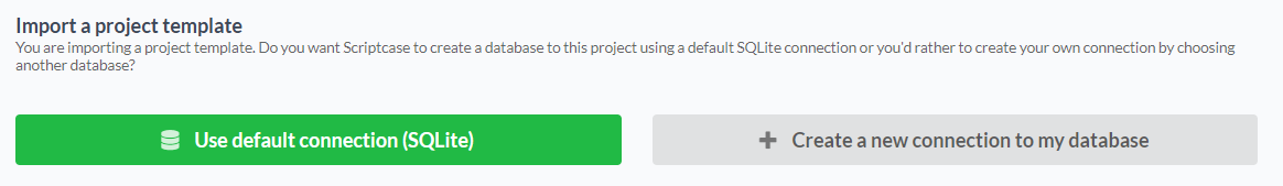 Sample project import with SQLite database
