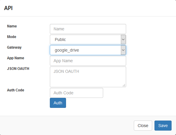 Google Drive API Configuration