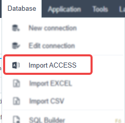 Access to database convert