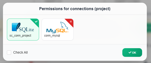 Project connection list