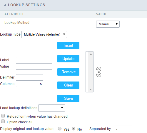 Manual Lookup Interface