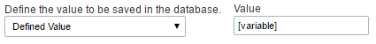 Defined Value configuration Interface