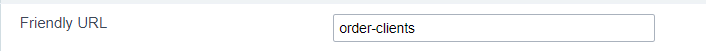 Example of friendly URL definition