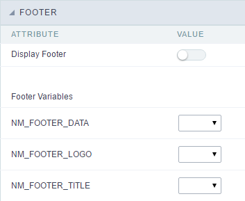 Summary footer configuration