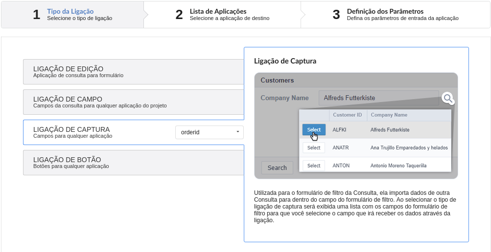 Choosing the capture link