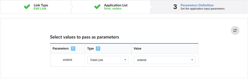 Parameter settings