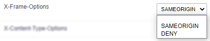 Configuration of X-frame-options
