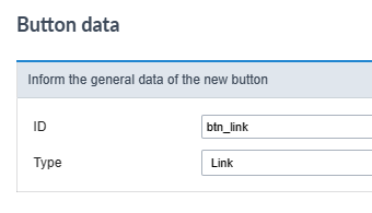 Button name and type definition screen