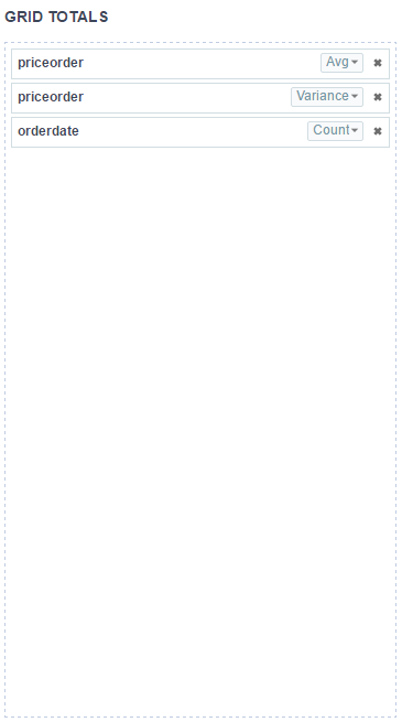 Total fields in Grid using Dynamic Group By.