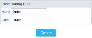 Adding sorting Rule interface