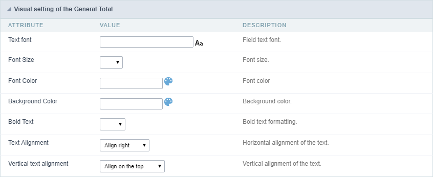 Formatting Totals Values in Summary