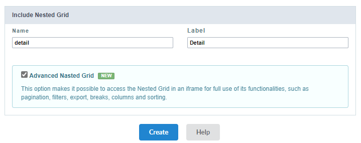 Add a new Nested Grid