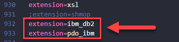 Enabling DB2 extensions
