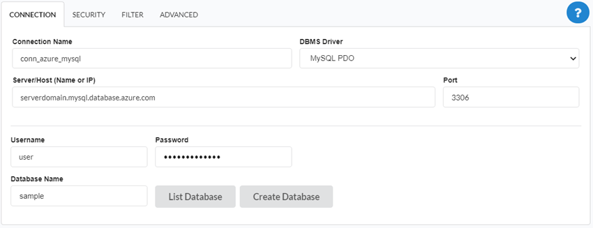 Connecting to the database