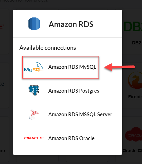 Selecting the database