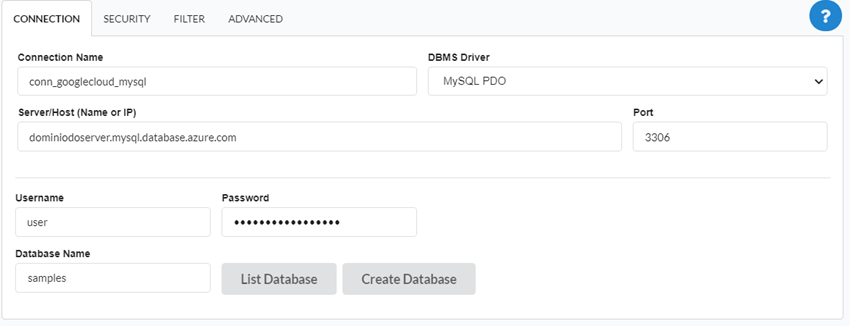 Connecting to the database