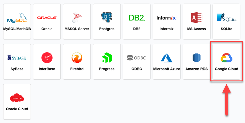 Selecting the database connection