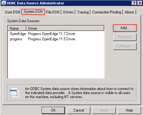 Accessing and Configuring the ODBC Data Source.