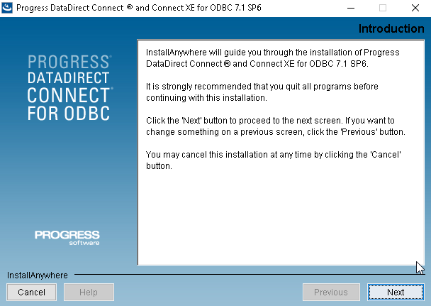 Installing the Progress OpenEdge ODBC Connector.