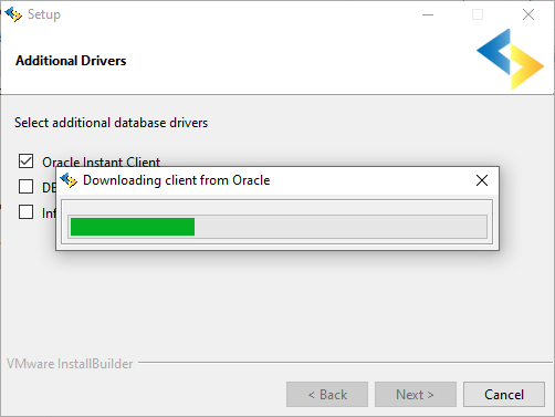 Installing the selected driver.