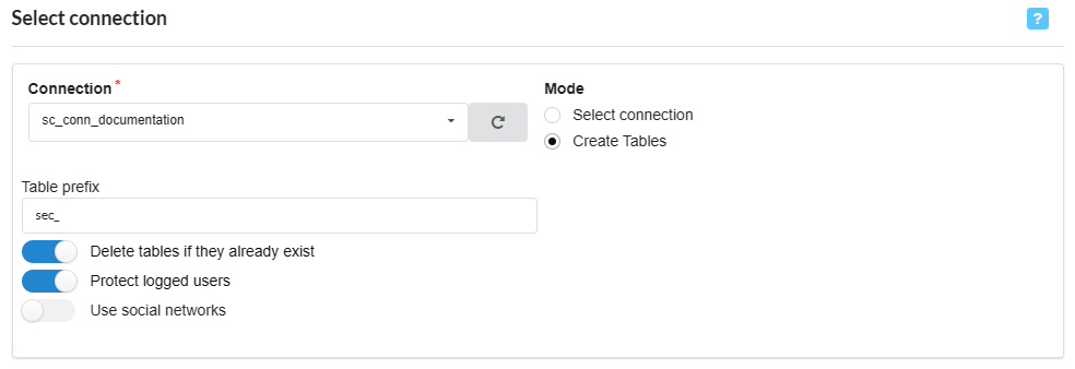 Using existing tables