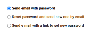 Password recovery settings