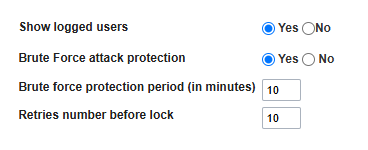 Protect logged users