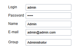 Register admin user