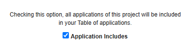 Insert project applications in the Security Module applications' table.