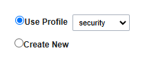 Using a saved security profile