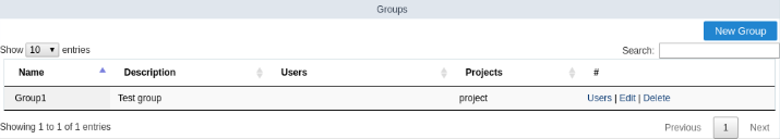  Log configuration screen