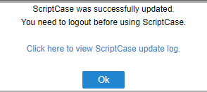 Final process of updating ScriptCase