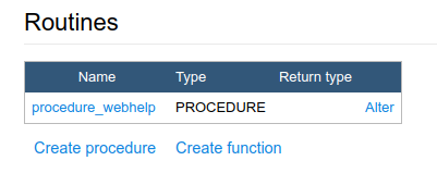 Procedure List