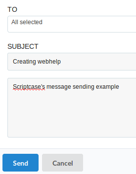 Select the users that'll receive the messages