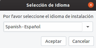 Idioma de la instalación