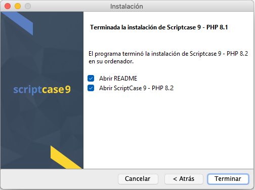Finalización de la instalación