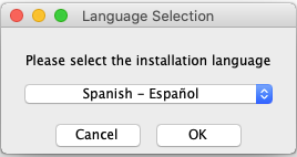 Idioma de la instalación