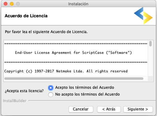 Licencia de la instalación