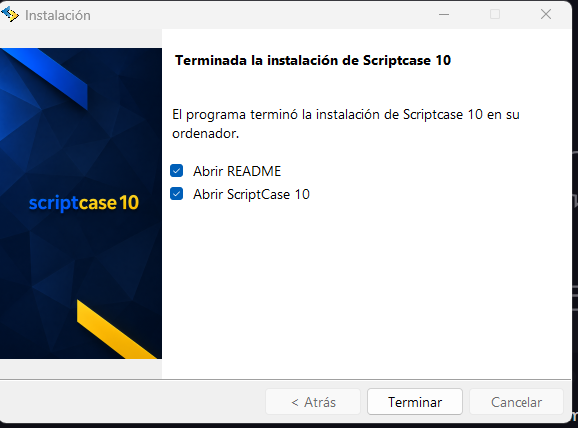 Finalización de la instalación