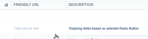 Definiendo URL amigable en la lista de aplicaciones.