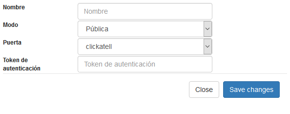 Sending configuration using Clickatell API