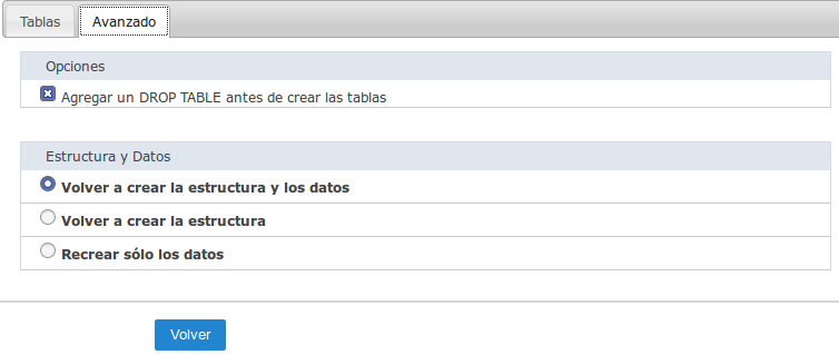 Configuración avanzada para la creación del script